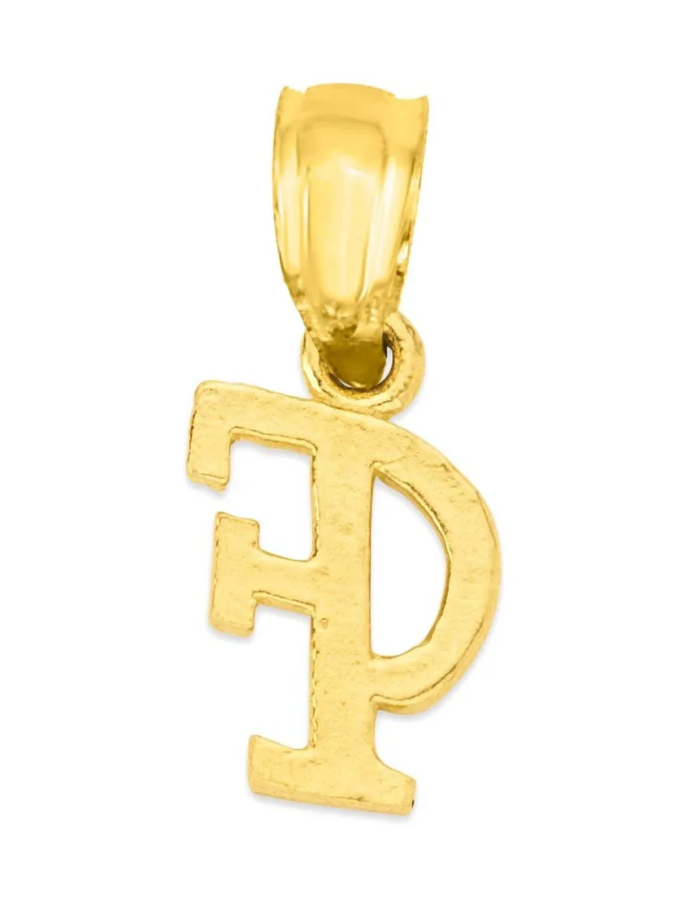 10k Solid Gold F Initial Charm for Bracelet - Personalized Letter Jewelry Gifts